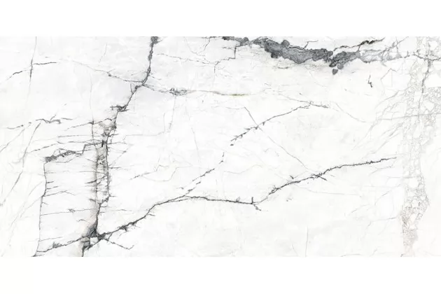 Kairos Poler 60x120 - płytka gresowa imitująca biały marmur