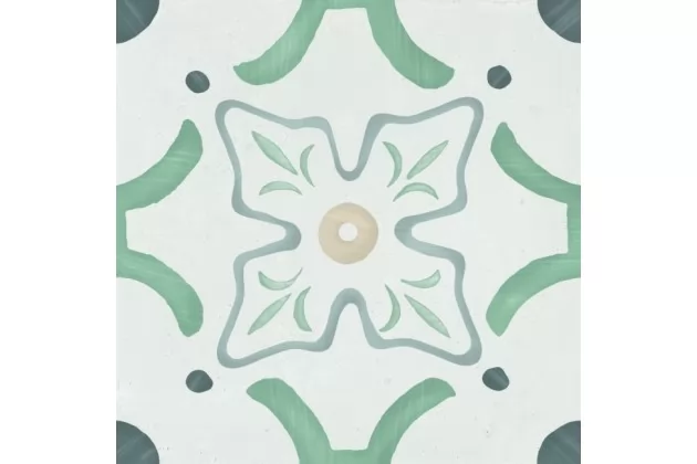 Sirocco Green Flower 22,3x22,3 - płytka gresowa