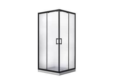 Kabina prysznicowa kwadratowa Modern Black 80x80x190, szkło przejrzyste