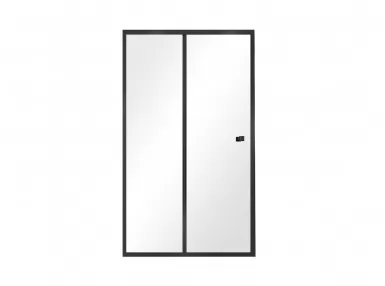 Drzwi prysznicowe Duo Slide Black 100x 195 - szkło przejrzyste