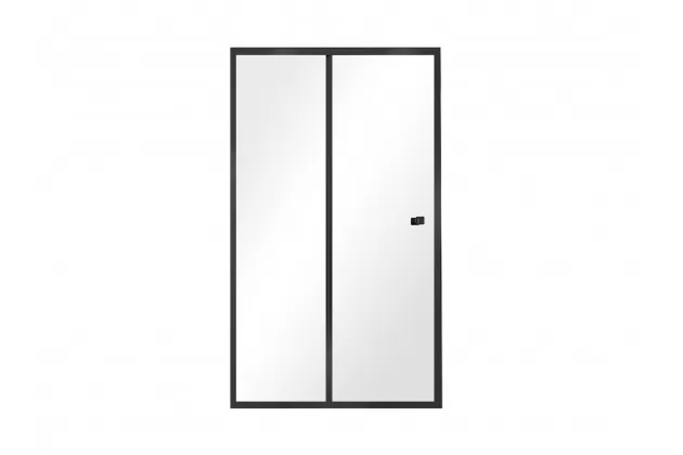 Drzwi prysznicowe Duo Slide Black 110x 195 - szkło przejrzyste