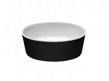 Umywalka nablatowa Uniqa Black&White 32x46x17 + odpływ klik-klak chrom