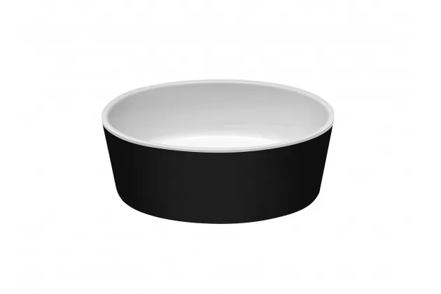 Umywalka nablatowa Uniqa Black&White 32x46x17 + odpływ klik-klak chrom