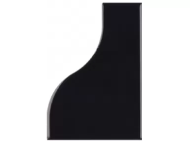 Curve Black Matt 8,3×12 - płytka ścienna