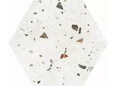 Sonar White Hex56 56x49 - Płytka gresowa heksagonalna