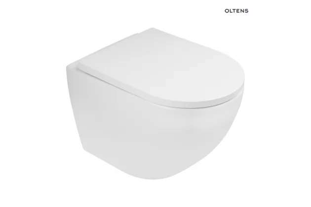 Zestaw Oltens Hamnes miska WC wisząca PureRim z deską wolnoopadającą