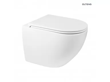 Zestaw Oltens Hamnes miska WC wisząca PureRim z deską wolnoopadającą Ovan Slim