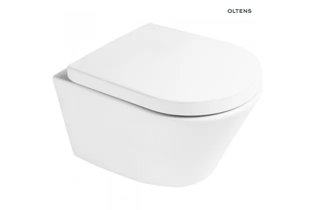 Oltens Jog miska WC wisząca PureRim z powłoką SmartClean biała