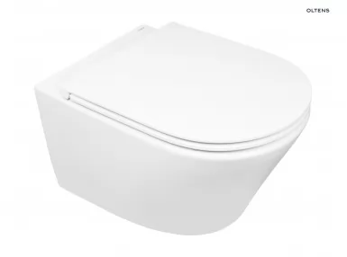 Zestaw Oltens Jog miska WC wisząca PureRim z deską wolnoopadającą Slim