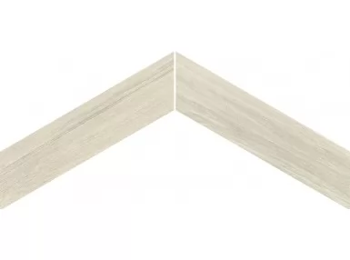 Sleek Wood Chevron White 11x54