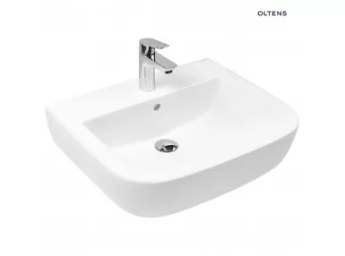 Oltens Vernal umywalka 56x45 cm wisząca z powłoką SmartClean biała