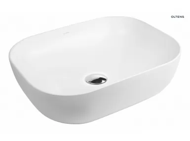 Oltens Josen umywalka 50x39,5 cm nablatowa z powłoką SmartClean biała