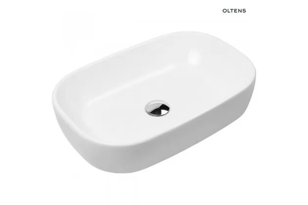 Oltens Jurong umywalka 54x36 cm nablatowa z powłoką SmartClean biała