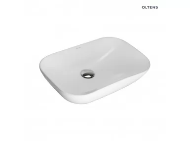 Oltens Solvig umywalka 51x34 cm nablatowa owalna biała