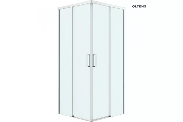 Oltens Breda kabina prysznicowa 80x80 cm kwadratowa chrom/szkło przezroczyste