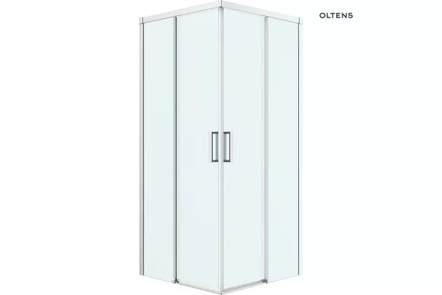 Oltens Breda kabina prysznicowa 90x90 cm kwadratowa chrom/szkło przezroczyste
