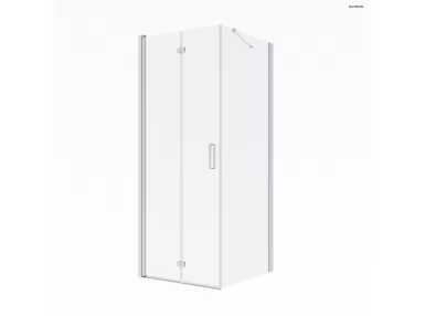 Oltens Trana kabina prysznicowa 80x80 cm kwadratowa drzwi ze ścianką