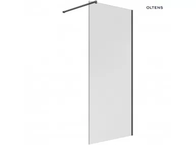 Oltens Bo ścianka prysznicowa Walk-In 90 cm profil czarny mat