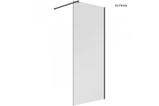 Oltens Bo ścianka prysznicowa Walk-In 100 cm profil czarny mat