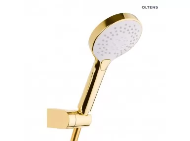 Oltens Driva EasyClick Gide zestaw prysznicowy złoty połysk/biały