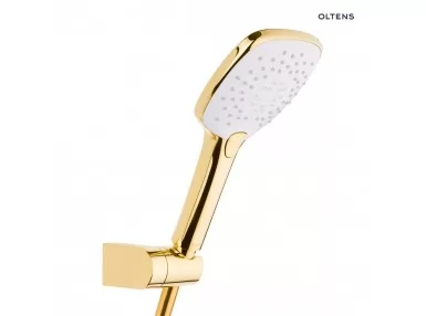 Oltens Driva EasyClick (S) Gide zestaw prysznicowy złoty połysk/biały