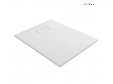 Oltens Bergytan brodzik prostokątny 100x80 cm RockSurface biały