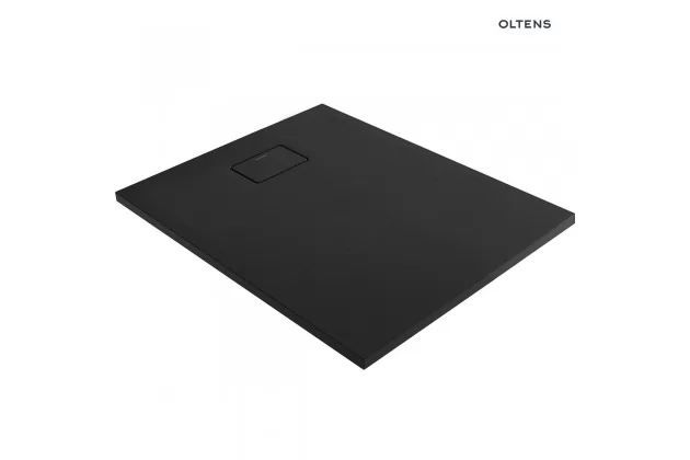 Oltens Bergytan brodzik prostokątny 100x80 cm RockSurface czarny mat