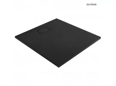 Oltens Bergytan brodzik prostokątny 100x90 cm RockSurface czarny mat
