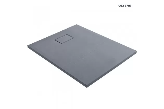 Oltens Bergytan brodzik prostokątny 120x80 cm RockSurface szary beton