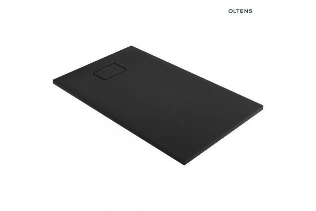 Oltens Bergytan brodzik prostokątny 120x70 cm RockSurface czarny mat