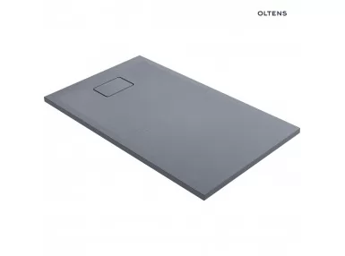 Oltens Bergytan brodzik prostokątny 120x70 cm RockSurface szary beton