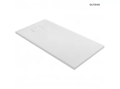 Oltens Bergytan brodzik prostokątny 140x80 cm RockSurface biały
