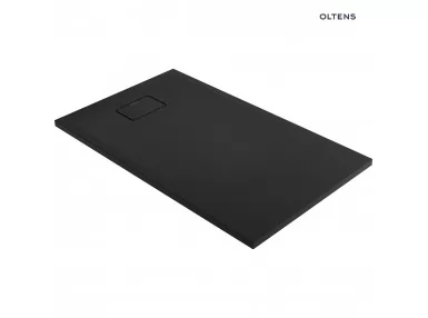 Oltens Bergytan brodzik prostokątny 120x90 cm RockSurface czarny mat