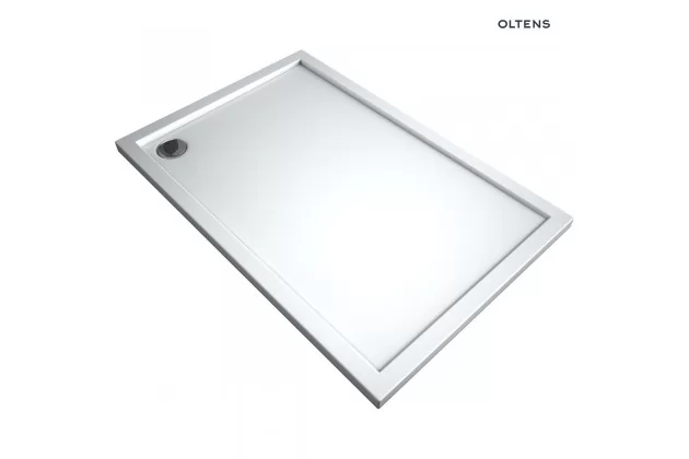 Oltens Superior brodzik prostokątny 120x70 cm akrylowy biały