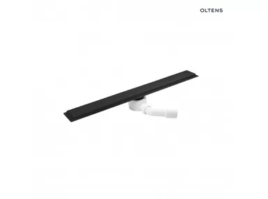Oltens Langan 80 uniwersalny 2w1 odpływ prysznicowy liniowy 80 cm z kołnierzem czarny mat