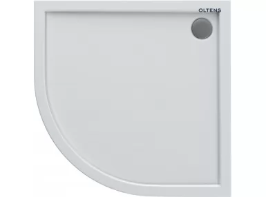 Oltens Superior brodzik półokragły 90x90 cm akrylowy biały