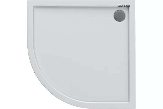 Oltens Superior brodzik półokragły 90x90 cm akrylowy biały