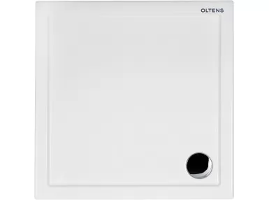 Oltens Vindel brodzik kwadratowy 80x80 cm akrylowy biały