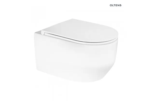 Oltens Holsted miska WC wisząca PureRim z powłoką SmartClean biała - bez deski