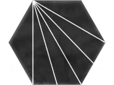 Scandinavian Black Decor 15x17,3 - płytka gresowa heksagonalna