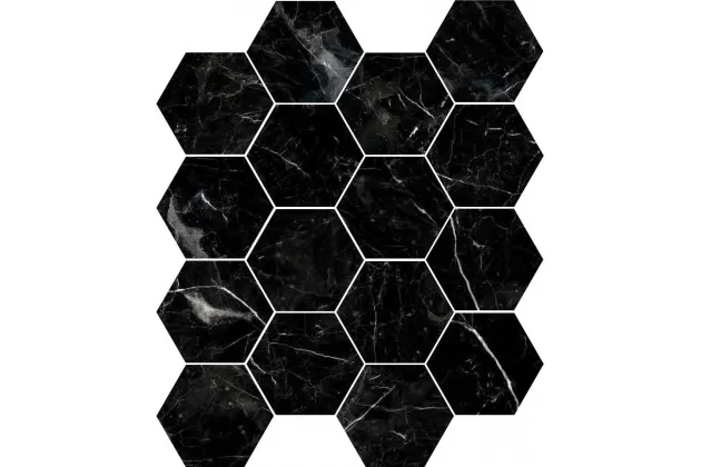 Marmi Hex Nero 15x17,3 - pytka gresowa