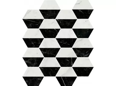 Marmi Hex Decor Blanco Nero 15x17,3 - pytka gresowa