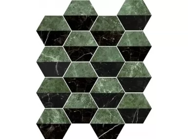 Marmi Hex Decor Nero Verde 15x17,3 - pytka gresowa