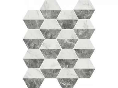 Marmi Hex Decor Blanco Grigio 15x17,3 - pytka gresowa
