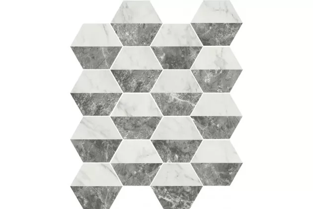 Marmi Hex Decor Blanco Grigio 15x17,3 - pytka gresowa