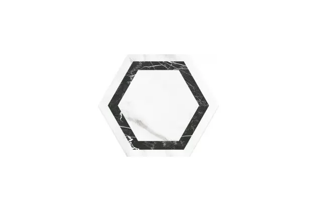 Venato Deco Dark 28,5x33 - płytka gresowa heksagonalna