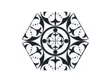 Carnaby Black 28,5x33 - płytka gresowa heksagonalna