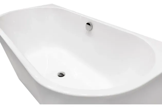Wanna wolnostojąca przyścienna Vica New 170x80 + syfon chrom z napełnieniem przez przelew