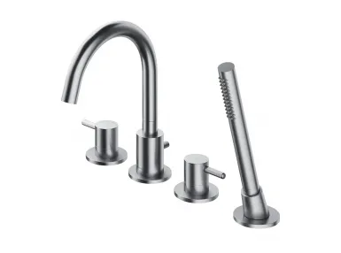 Y bateria wannowa 4-otworowa nikiel - Y1232NI