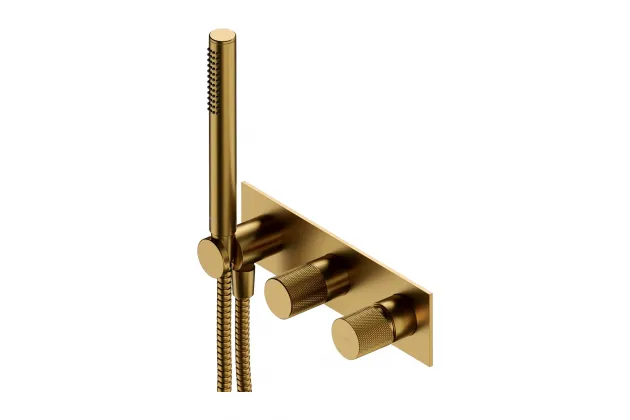 CONTOUR bateria prysznicowo-wannowa podtynkowa z rączką prysznicową złota szczotkowana - CT8035-1GLB